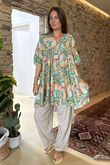 Made in Italy Cosmic Smock Tunic Greens 